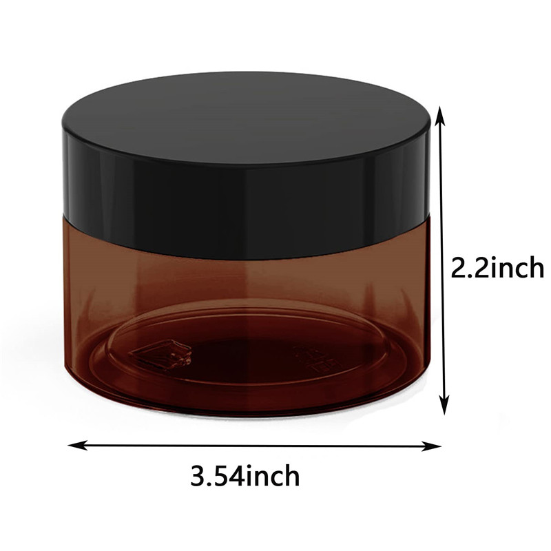 Shangrun Amber Plastic Cosmetic Jars 2