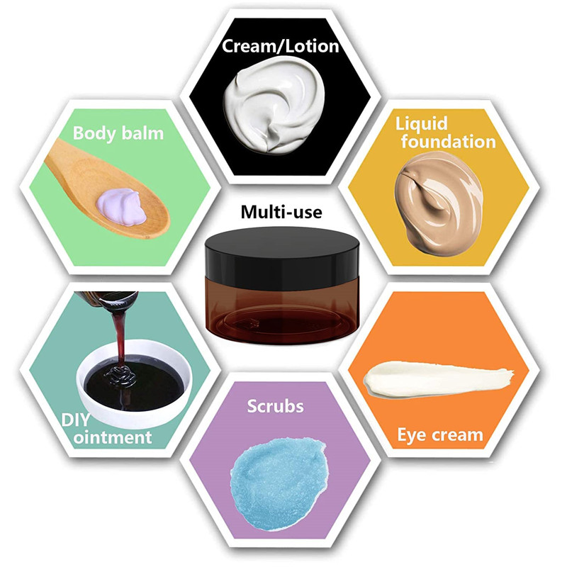 Shangrun Amber Plastic Cosmetic Jars 6